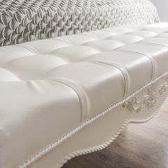 Банкетка Мишель (белый матовый) в Губкинском - gubkinskiy.mebel24.online | фото 3