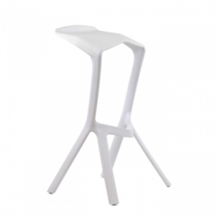 Барный стул Barneo N-227 Miura белый в Губкинском - gubkinskiy.mebel24.online | фото