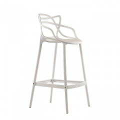 Барный стул Barneo N-235 Masters, белый, design Phillip Stark в Губкинском - gubkinskiy.mebel24.online | фото 1