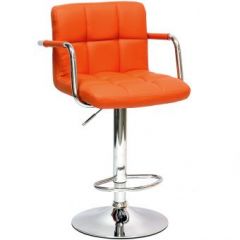 Барный стул Barneo N-69 Kruger Arm Оранжевый в Губкинском - gubkinskiy.mebel24.online | фото