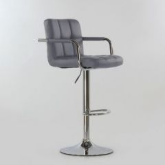Барный стул Barneo N-69 Kruger Arm Серый в Губкинском - gubkinskiy.mebel24.online | фото 4