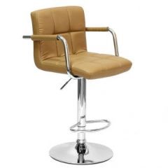 Барный стул Barneo N-69 Kruger Arm Светло-коричневый в Губкинском - gubkinskiy.mebel24.online | фото 1