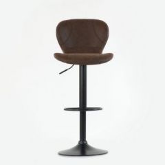 Барный стул Barneo N-86 Time / Black / VPU Brown Vintage коричневый винтаж PK970-18 в Губкинском - gubkinskiy.mebel24.online | фото 3