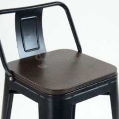 Барный стул N-238 Tolix Wood style Черный в Губкинском - gubkinskiy.mebel24.online | фото 3