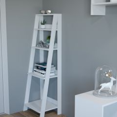 Этажерка лофт (белый) в Губкинском - gubkinskiy.mebel24.online | фото 2