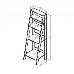 Этажерка лофт (белый) в Губкинском - gubkinskiy.mebel24.online | фото 3