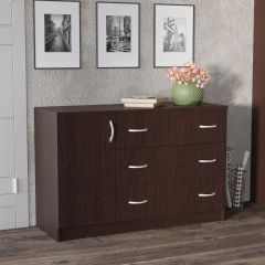 Комод Лофт (3 ящика/1 дверца) Венге в Губкинском - gubkinskiy.mebel24.online | фото
