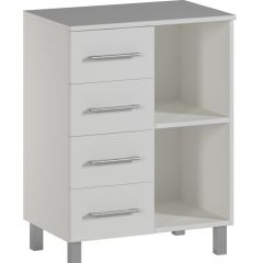 Комод-тумба (Белый) в Губкинском - gubkinskiy.mebel24.online | фото 2