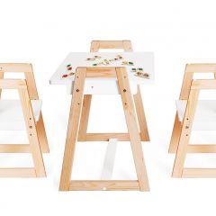 Комплект детской мебели стол и  два стула Я САМ "Лофт-Дуо" (Белый) в Губкинском - gubkinskiy.mebel24.online | фото