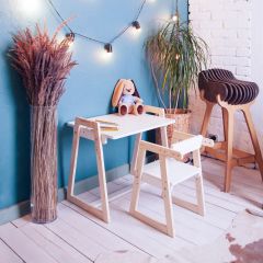 Комплект детской мебели стол и  два стула Я САМ "Лофт-Дуо" (Белый) в Губкинском - gubkinskiy.mebel24.online | фото 10