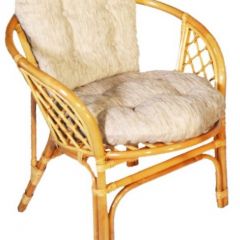 Кресло Багама, подушки светлые обычные шенил (Мёд) в Губкинском - gubkinskiy.mebel24.online | фото 1