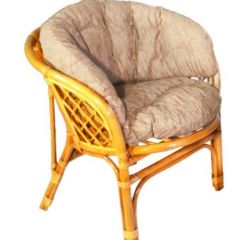 Кресло Багама, подушки светлые полные шенил (Мёд) в Губкинском - gubkinskiy.mebel24.online | фото