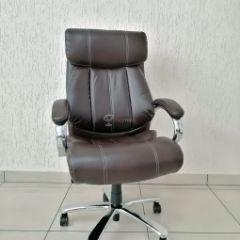 Кресло Barneo K-303 для руководителя (коричневая экокожа) в Губкинском - gubkinskiy.mebel24.online | фото