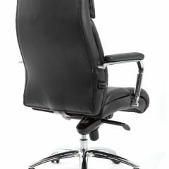 Кресло BRABIX PREMIUM "Phaeton EX-502" (кожа с компаньоном, хром, черное) 530882 в Губкинском - gubkinskiy.mebel24.online | фото 4