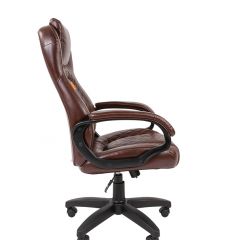 Кресло для руководителя  CHAIRMAN 432 (Экокожа коричневая) в Губкинском - gubkinskiy.mebel24.online | фото 3