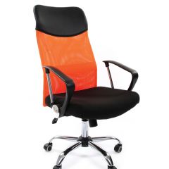 Кресло для руководителя CHAIRMAN 610 N (15-21 черный/сетка оранжевый) в Губкинском - gubkinskiy.mebel24.online | фото