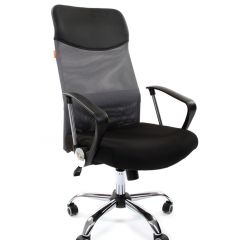 Кресло для руководителя CHAIRMAN 610 N(15-21 черный/сетка серый) в Губкинском - gubkinskiy.mebel24.online | фото