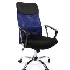 Кресло для руководителя CHAIRMAN 610 N (15-21 черный/сетка синий) в Губкинском - gubkinskiy.mebel24.online | фото 1