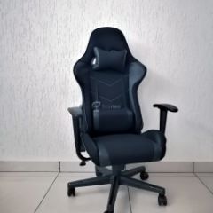 Кресло геймерское Barneo K-50 (черная сетка черные вставки) в Губкинском - gubkinskiy.mebel24.online | фото