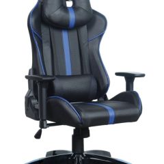 Кресло компьютерное BRABIX "GT Carbon GM-120" (черное/синее) 531930 в Губкинском - gubkinskiy.mebel24.online | фото 1