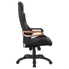 Кресло компьютерное BRABIX Techno Pro GM-003 (ткань черное/серое, вставки оранжевые) 531813 в Губкинском - gubkinskiy.mebel24.online | фото 3