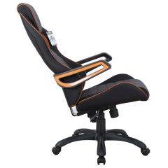 Кресло компьютерное BRABIX Techno Pro GM-003 (ткань черное/серое, вставки оранжевые) 531813 в Губкинском - gubkinskiy.mebel24.online | фото 4