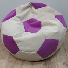 Кресло-мешок Мяч M (Nice Vanilla-Shaggy Fuchsia) в Губкинском - gubkinskiy.mebel24.online | фото