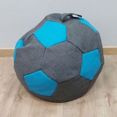 Кресло-мешок Мяч S (Savana Grey-Neo Azure) в Губкинском - gubkinskiy.mebel24.online | фото