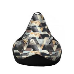 Кресло-мешок XL Snow Brown-Black в Губкинском - gubkinskiy.mebel24.online | фото
