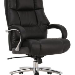 Кресло офисное BRABIX PREMIUM "Bomer HD-007" (рециклированная кожа, хром, черное) 531939 в Губкинском - gubkinskiy.mebel24.online | фото 1