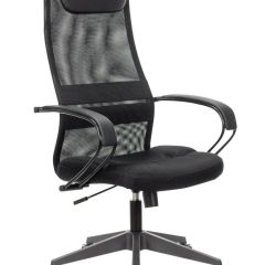 Кресло офисное BRABIX PREMIUM "Stalker EX-608 PL" (ткань-сетка/кожзам, черное) 532090 в Губкинском - gubkinskiy.mebel24.online | фото