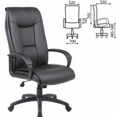 Кресло офисное BRABIX PREMIUM "Work EX-513" (экокожа, черное) 531943 в Губкинском - gubkinskiy.mebel24.online | фото 2