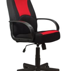 Кресло офисное BRABIX "City EX-512", ткань черная/красная, TW, 531408 в Губкинском - gubkinskiy.mebel24.online | фото