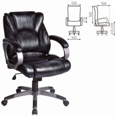 Кресло офисное BRABIX "Eldorado EX-504", экокожа, черное, 530874 в Губкинском - gubkinskiy.mebel24.online | фото 3