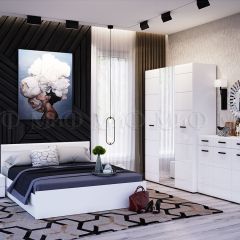 НЭНСИ NEW Кровать 1,6 м (Белый глянец холодный/Белый) в Губкинском - gubkinskiy.mebel24.online | фото 2