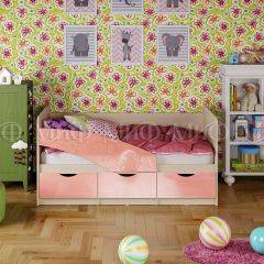 Кровать Бабочки (Розовый металлик) 1600 в Губкинском - gubkinskiy.mebel24.online | фото 1