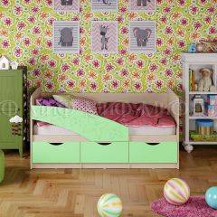 Кровать Бабочки (Салатовый матовый) 1600 в Губкинском - gubkinskiy.mebel24.online | фото 1