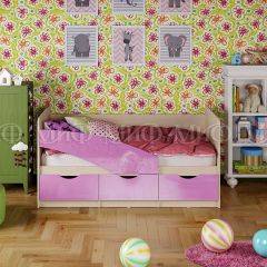 Кровать Бабочки (Сиреневый металлик) 1600 в Губкинском - gubkinskiy.mebel24.online | фото