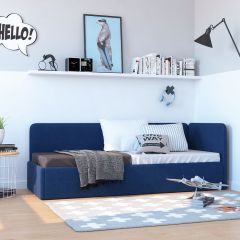 Кровать-диван Leonardo 160*70 (Синий) в Губкинском - gubkinskiy.mebel24.online | фото 6