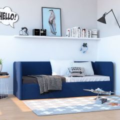Кровать-диван Leonardo 160*70 (Синий) + боковина в Губкинском - gubkinskiy.mebel24.online | фото 5