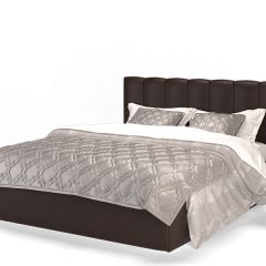 Кровать Элен 1600 + основание с ПМ (Лесмо brown) коричневый в Губкинском - gubkinskiy.mebel24.online | фото 1