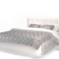 Кровать Элен 1600 + основание с ПМ (Vega white) белый в Губкинском - gubkinskiy.mebel24.online | фото 1