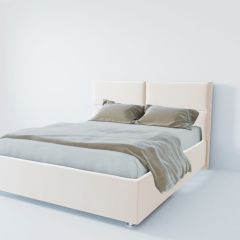 Кровать Корсика с ПМ 800 (экокожа белая) в Губкинском - gubkinskiy.mebel24.online | фото 2