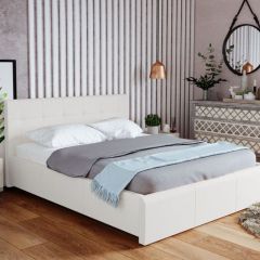 Кровать Лаура с латами Nice White 1400x2000 в Губкинском - gubkinskiy.mebel24.online | фото