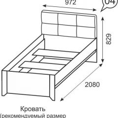 Кровать одинарная 900 Твист 04 в Губкинском - gubkinskiy.mebel24.online | фото 1
