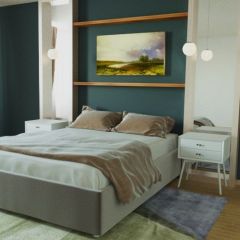 Кровать Подиум с ортопедическим основанием 1200 (велюр темно-серый) в Губкинском - gubkinskiy.mebel24.online | фото 3