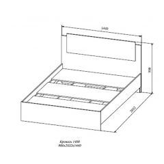 СОФИ СКР1400.1Кровать 1400 в Губкинском - gubkinskiy.mebel24.online | фото 2