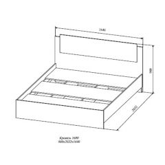 СОФИ СКР1600.1 Кровать 1600 в Губкинском - gubkinskiy.mebel24.online | фото 2