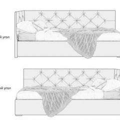 Кровать угловая Лилу интерьерная +основание (120х200) в Губкинском - gubkinskiy.mebel24.online | фото 2