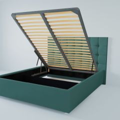 Кровать Венеция с ПМ 1200 (велюр бирюзовый) в Губкинском - gubkinskiy.mebel24.online | фото